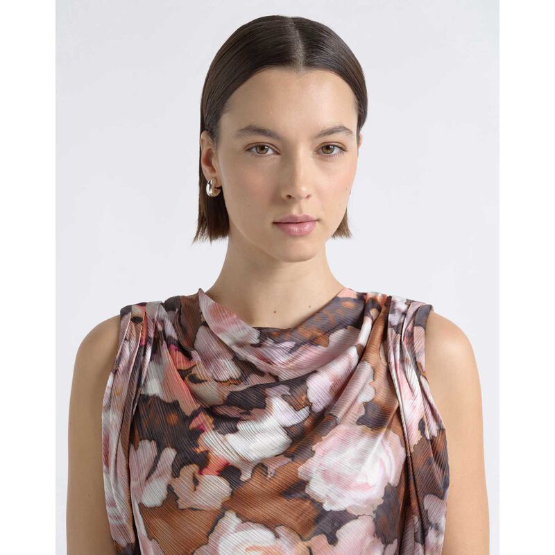 Cue Print Cowl Neck Midi Dress image number 2